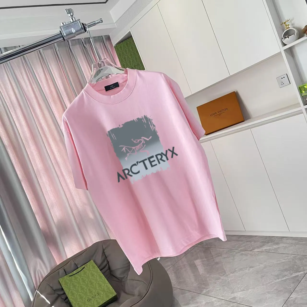 ARC'TERYX* 2025 New Arrival logo t g Same Style Size：S M L XL XXL ：Black White Pink Gray Red